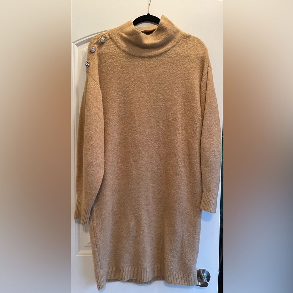 Express Mock Neck Midi Sweater Dress